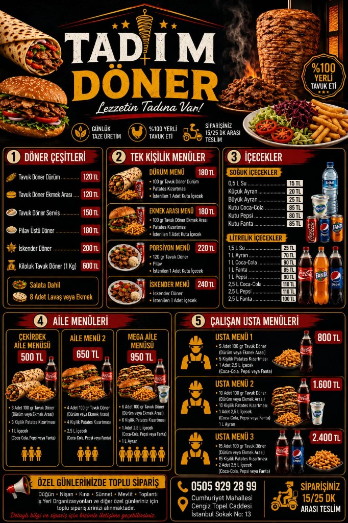 Tadım Döner Menü